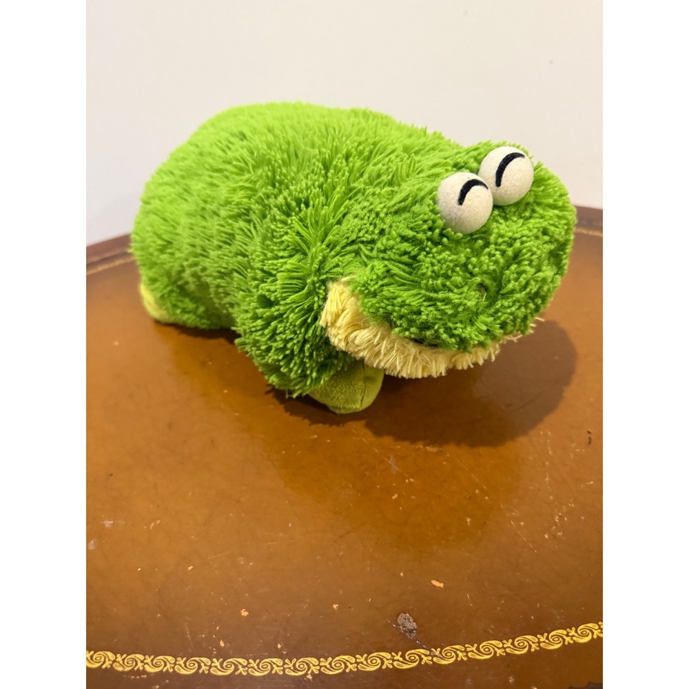Pillow Pets Pee-Wees Frog Kids Small Green Excellent 11" Plush Travel Pillow